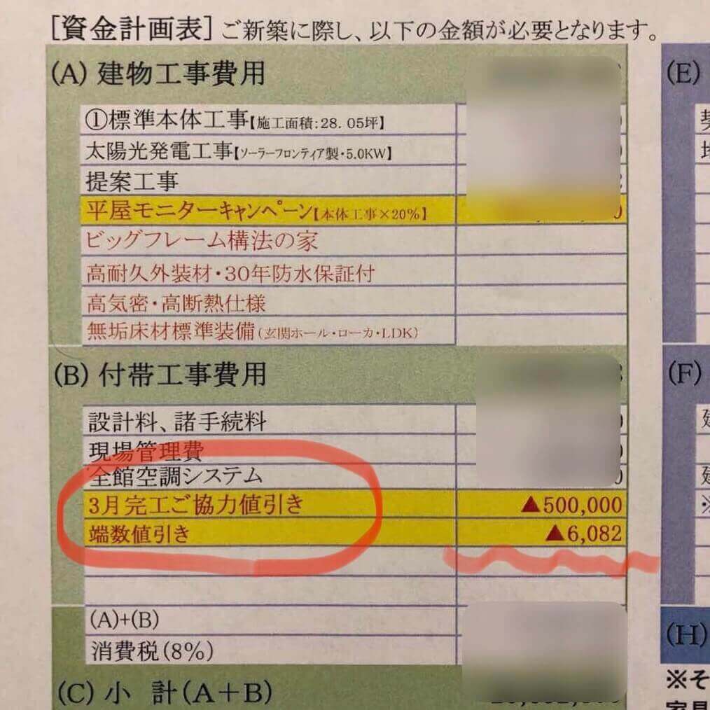 決算期完工値引き