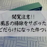 お風呂の掃除をサボったらカビだらけになった件について