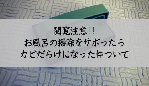【閲覧注意】浴室の床掃除をサボったら、悲惨な状況に。トクラスお風呂の床タイルの掃除方法とカビ対策